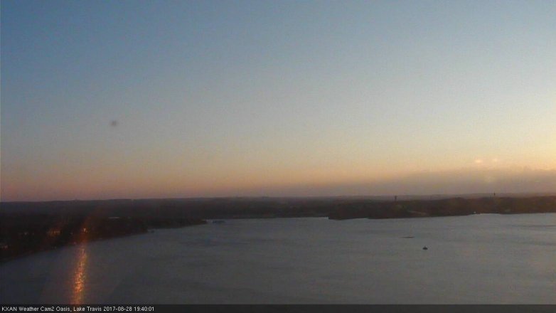 Lake Travis webcam, August 28, 2017 6:55 PM CT