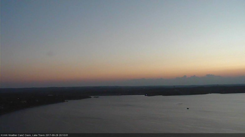 Lake Travis webcam, August 28, 2017 7:15 PM CT