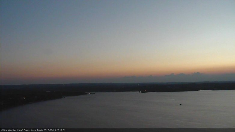 Lake Travis webcam, August 28, 2017 7:20 PM CT