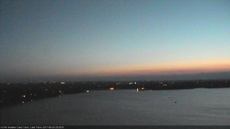 Lake Travis webcam, August 28, 2017 7:55 PM CT