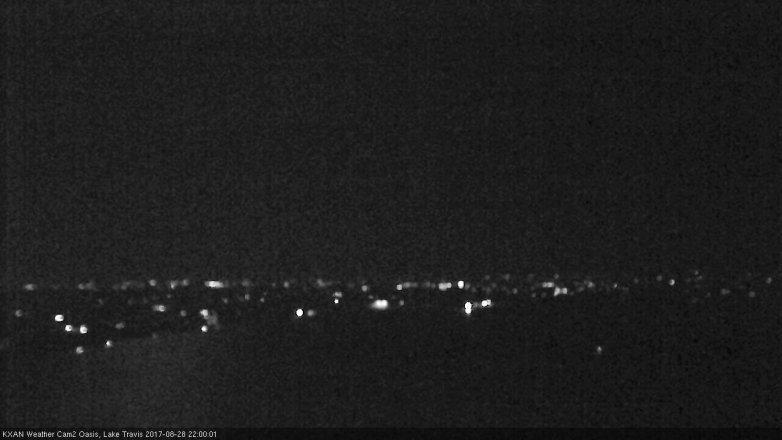 Lake Travis webcam, August 28, 2017 9:25 PM CT