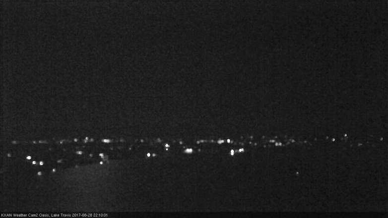 Lake Travis webcam, August 28, 2017 9:30 PM CT
