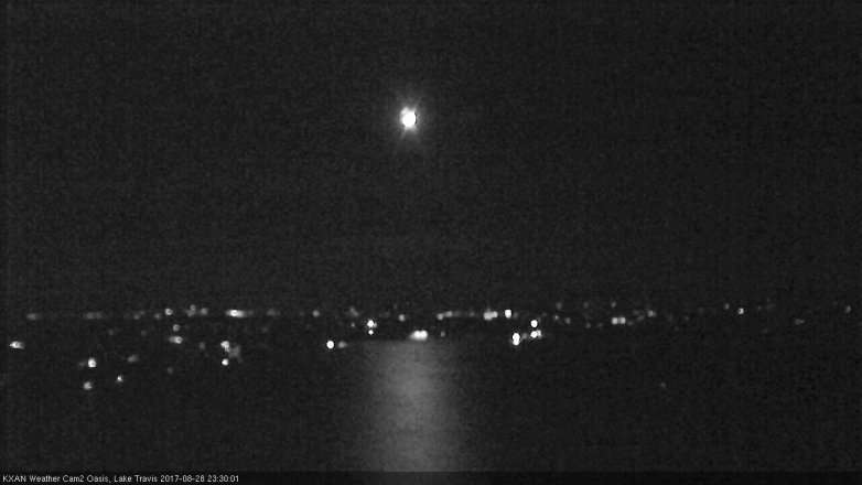 Lake Travis webcam, August 28, 2017 10:50 PM CT