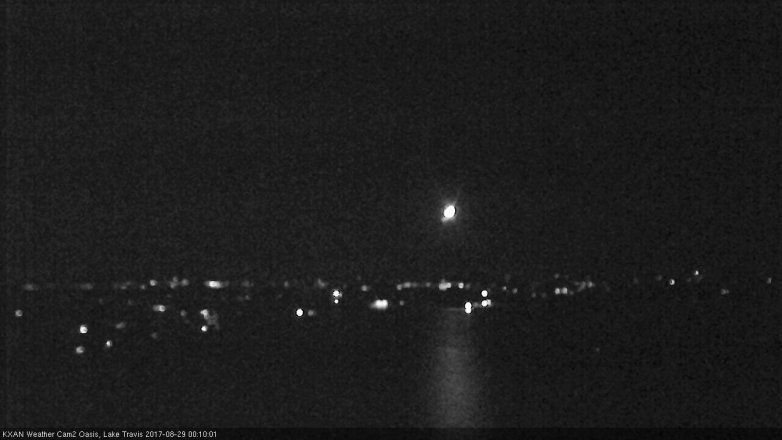 Lake Travis webcam, August 28, 2017 11:15 PM CT