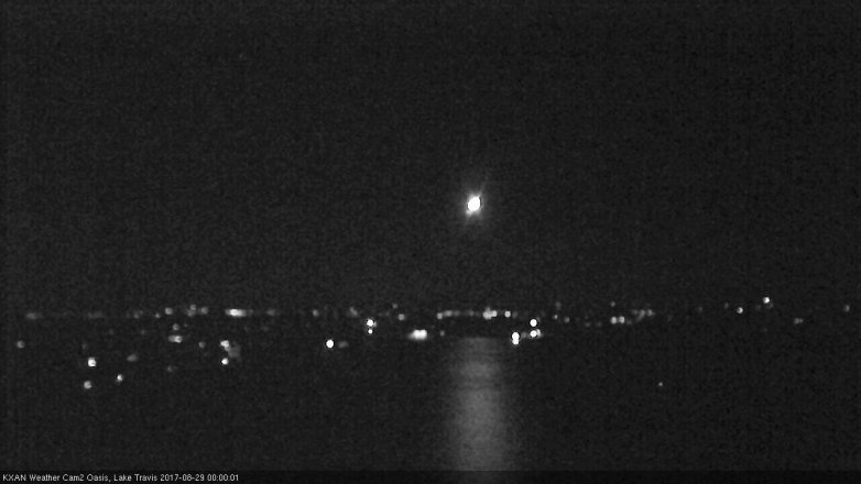 Lake Travis webcam, August 28, 2017 11:20 PM CT