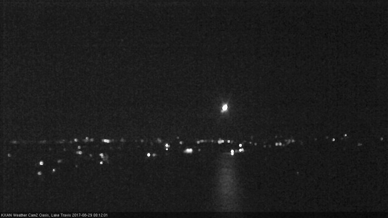 Lake Travis webcam, August 28, 2017 11:30 PM CT