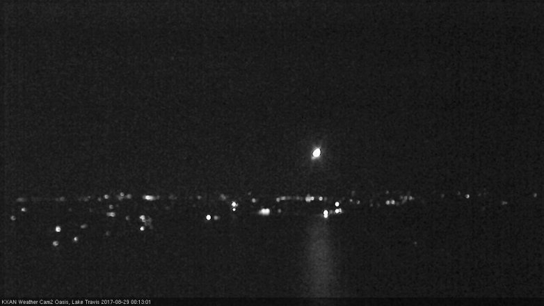 Lake Travis webcam, August 28, 2017 11:40 PM CT
