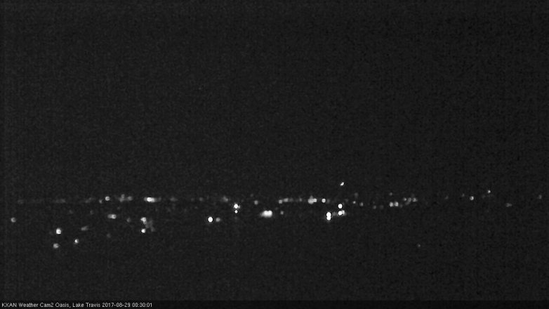 Lake Travis webcam, August 28, 2017 11:45 PM CT