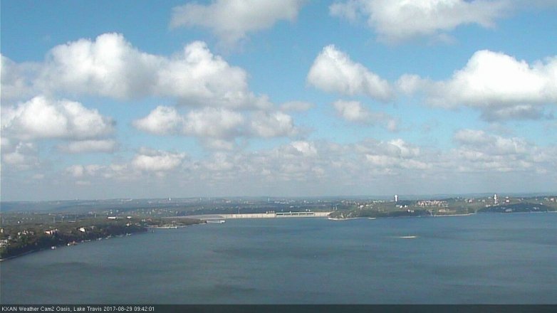Lake Travis webcam, August 29, 2017 9:00 AM CT