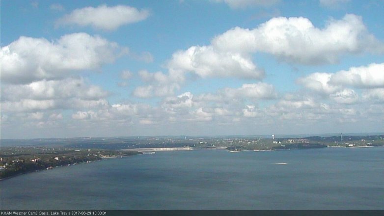 Lake Travis webcam, August 29, 2017 9:15 AM CT
