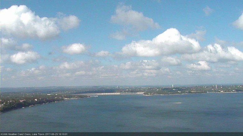 Lake Travis webcam, August 29, 2017 9:35 AM CT
