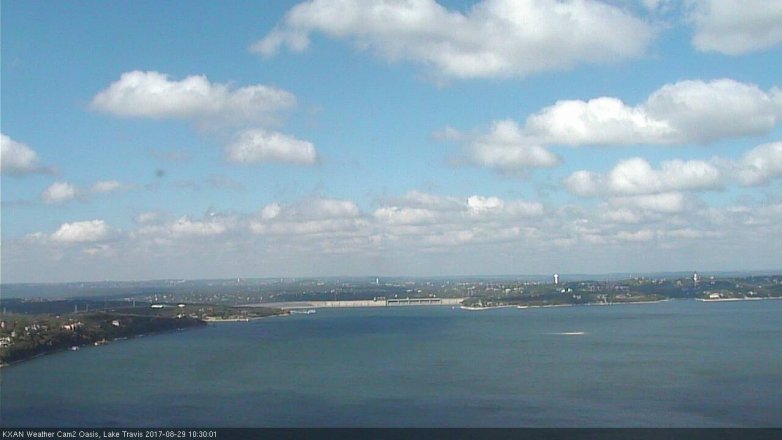 Lake Travis webcam, August 29, 2017 9:45 AM CT