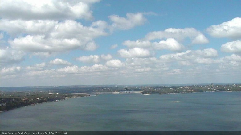 Lake Travis webcam, August 29, 2017 10:25 AM CT