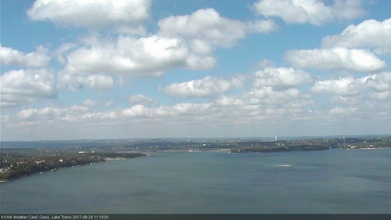 Lake Travis webcam, August 29, 2017 10:40 AM CT