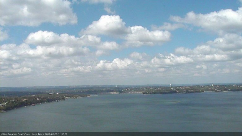 Lake Travis webcam, August 29, 2017 11:00 AM CT