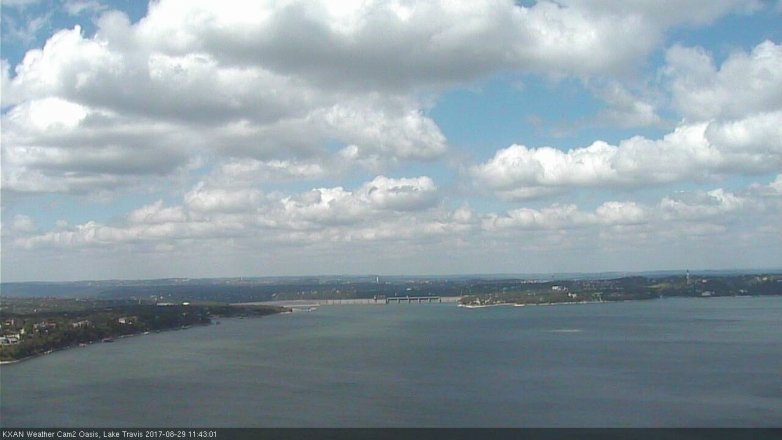 Lake Travis webcam, August 29, 2017 11:15 AM CT