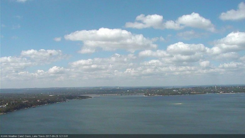 Lake Travis webcam, August 29, 2017 11:40 AM CT