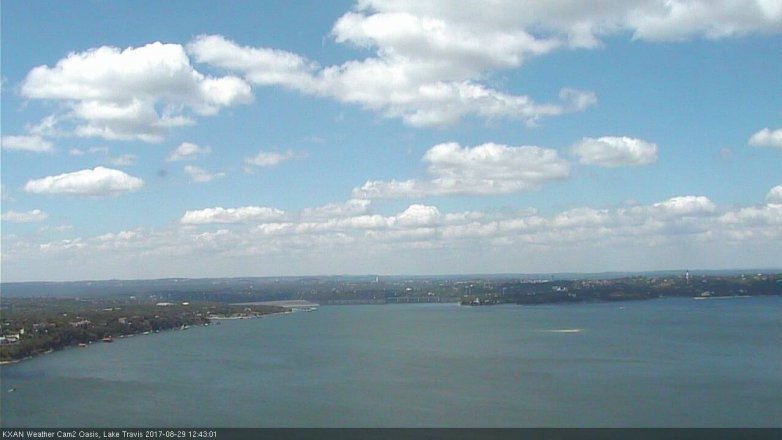 Lake Travis webcam, August 29, 2017 12:15 PM CT