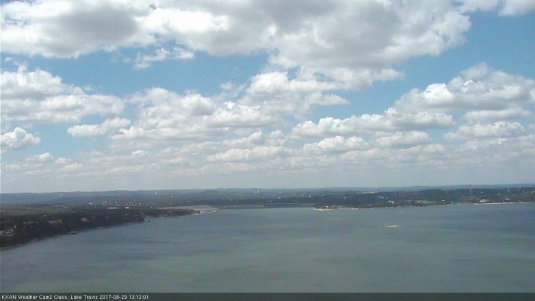 Lake Travis webcam, August 29, 2017 12:40 PM CT