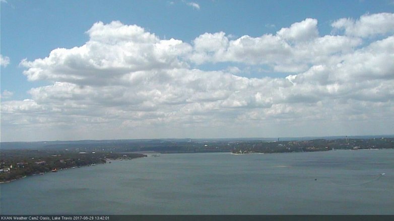 Lake Travis webcam, August 29, 2017 12:45 PM CT