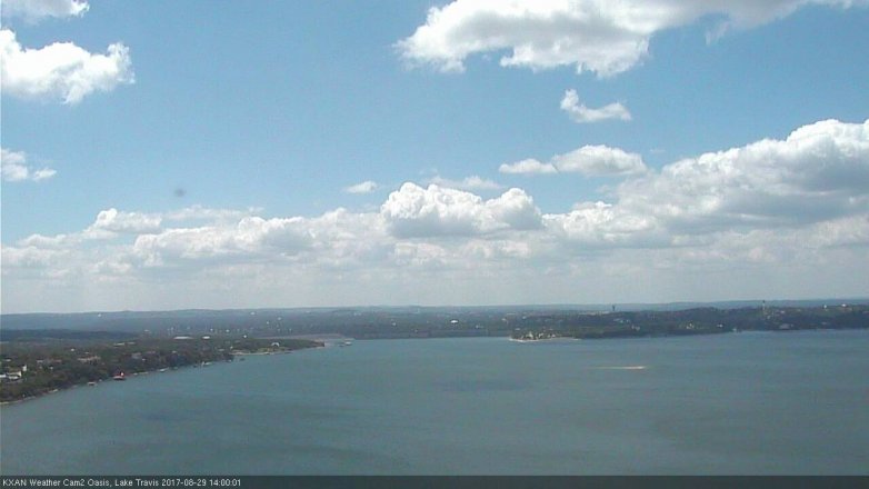 Lake Travis webcam, August 29, 2017 1:25 PM CT