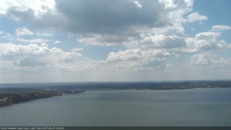 Lake Travis webcam, August 29, 2017 1:55 PM CT
