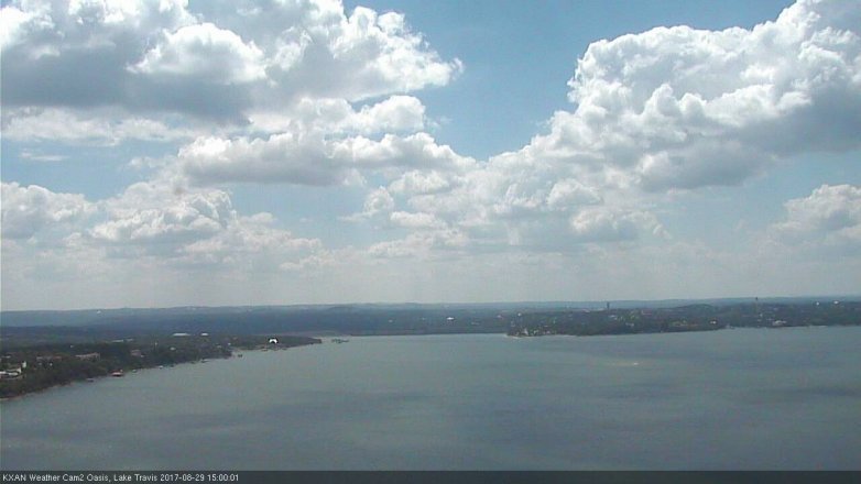 Lake Travis webcam, August 29, 2017 2:05 PM CT
