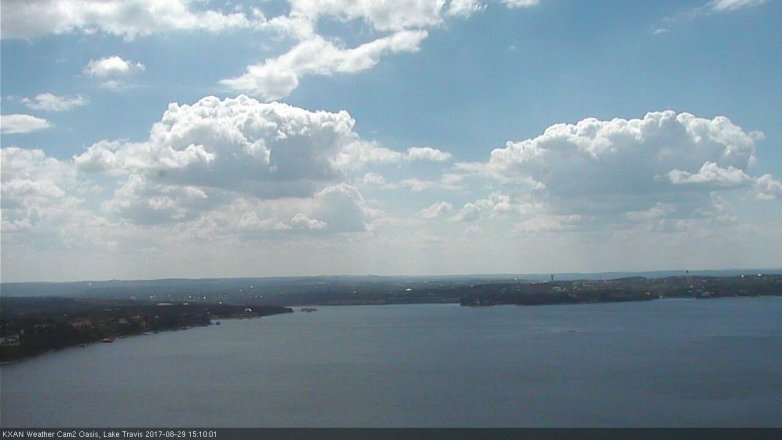 Lake Travis webcam, August 29, 2017 2:15 PM CT