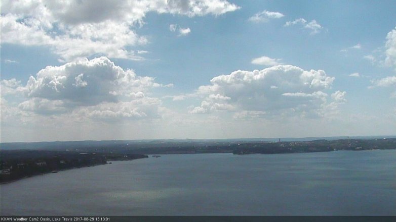 Lake Travis webcam, August 29, 2017 2:20 PM CT