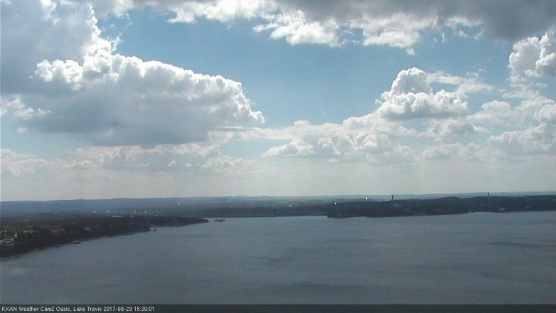 Lake Travis webcam, August 29, 2017 2:50 PM CT