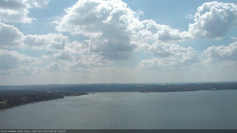 Lake Travis webcam, August 29, 2017 2:55 PM CT