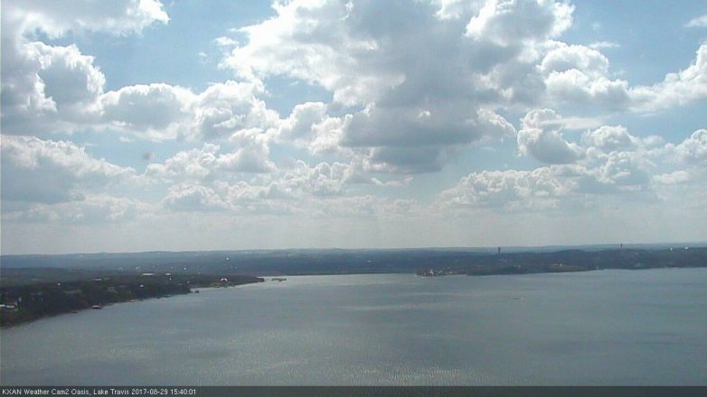 Lake Travis webcam, August 29, 2017 3:10 PM CT