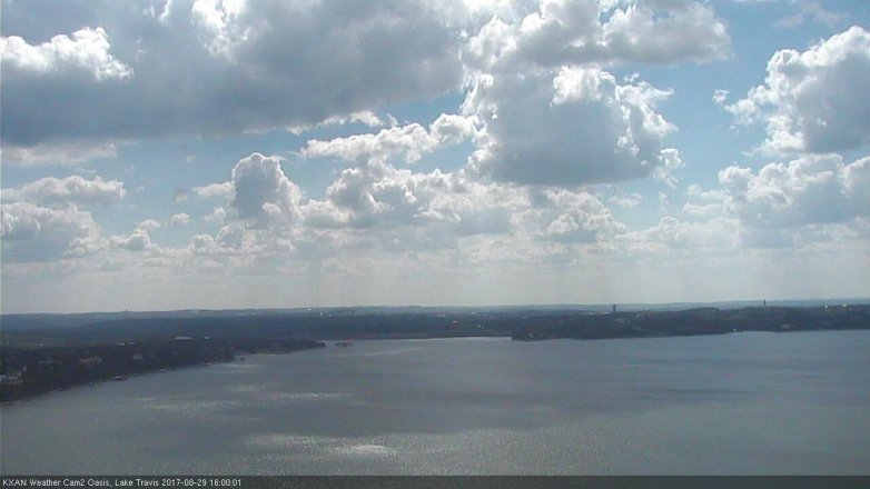 Lake Travis webcam, August 29, 2017 3:15 PM CT