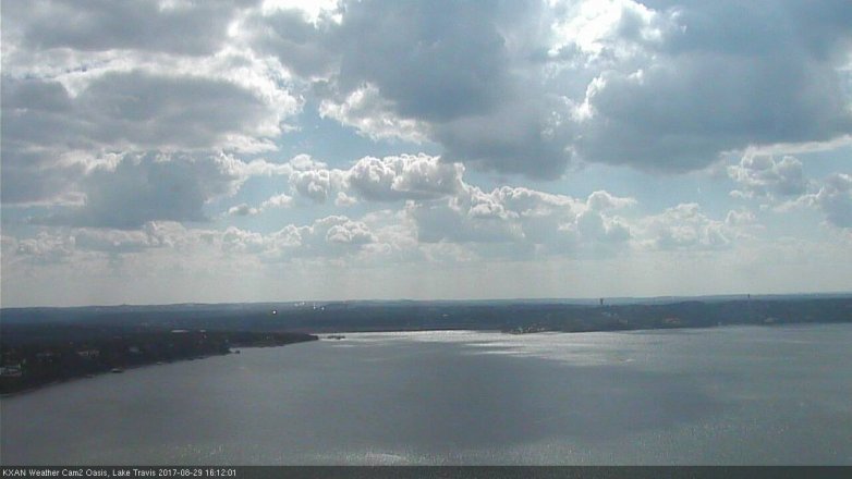 Lake Travis webcam, August 29, 2017 3:20 PM CT