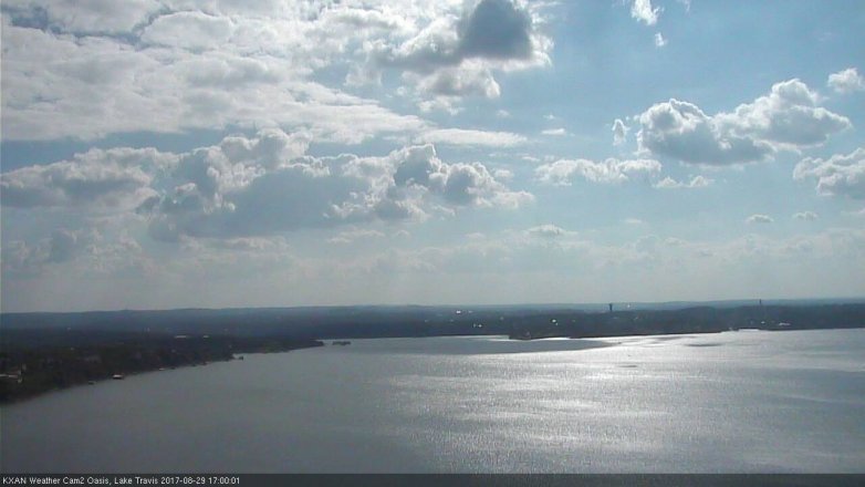 Lake Travis webcam, August 29, 2017 4:05 PM CT