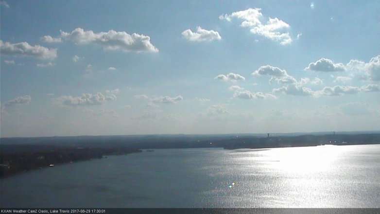Lake Travis webcam, August 29, 2017 4:45 PM CT