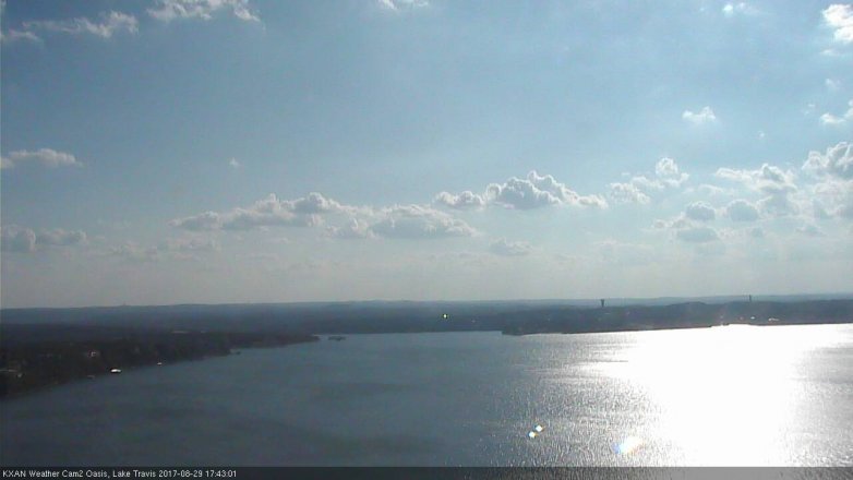 Lake Travis webcam, August 29, 2017 4:55 PM CT