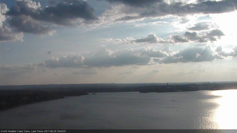 Lake Travis webcam, August 29, 2017 5:50 PM CT