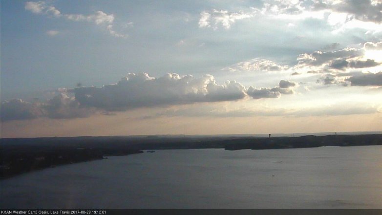 Lake Travis webcam, August 29, 2017 6:25 PM CT