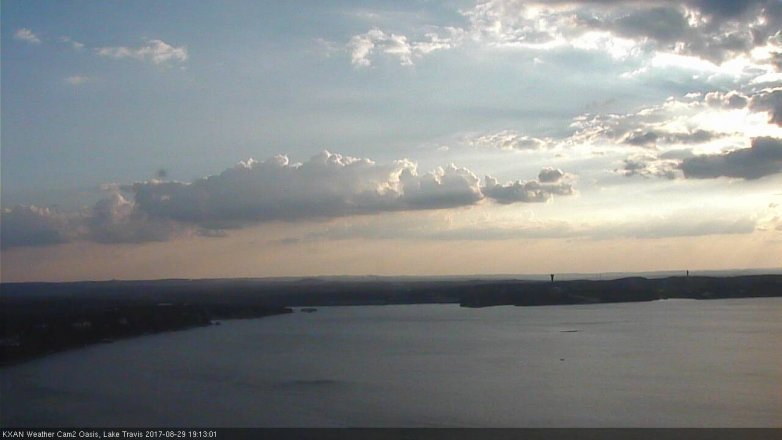 Lake Travis webcam, August 29, 2017 6:40 PM CT