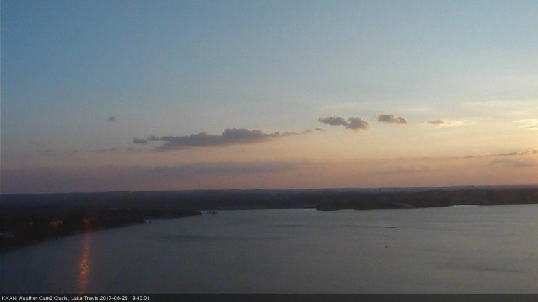 Lake Travis webcam, August 29, 2017 6:45 PM CT