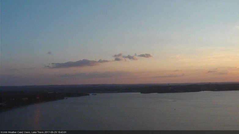 Lake Travis webcam, August 29, 2017 6:55 PM CT