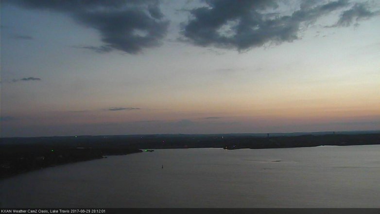 Lake Travis webcam, August 29, 2017 7:35 PM CT