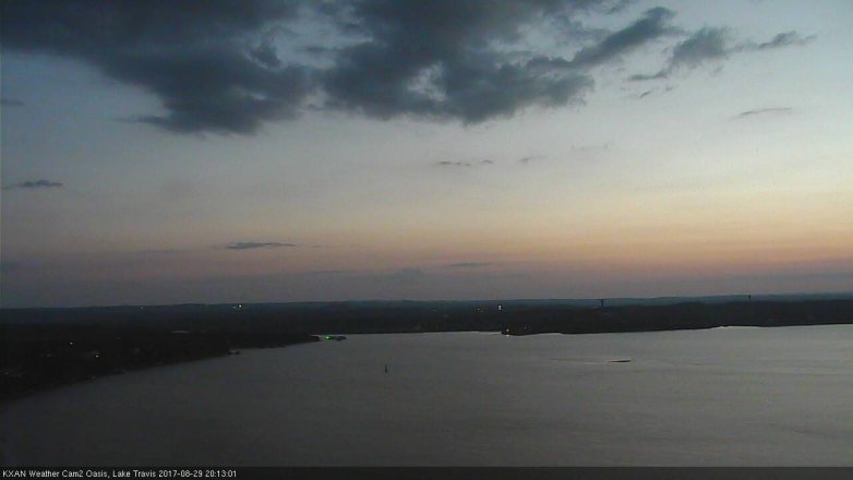 Lake Travis webcam, August 29, 2017 7:45 PM CT