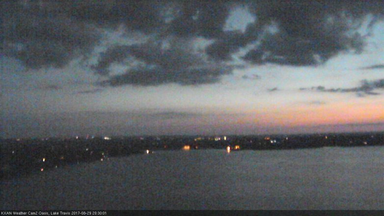 Lake Travis webcam, August 29, 2017 7:55 PM CT