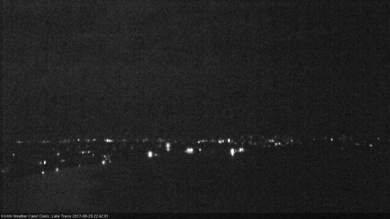Lake Travis webcam, August 29, 2017 10:00 PM CT