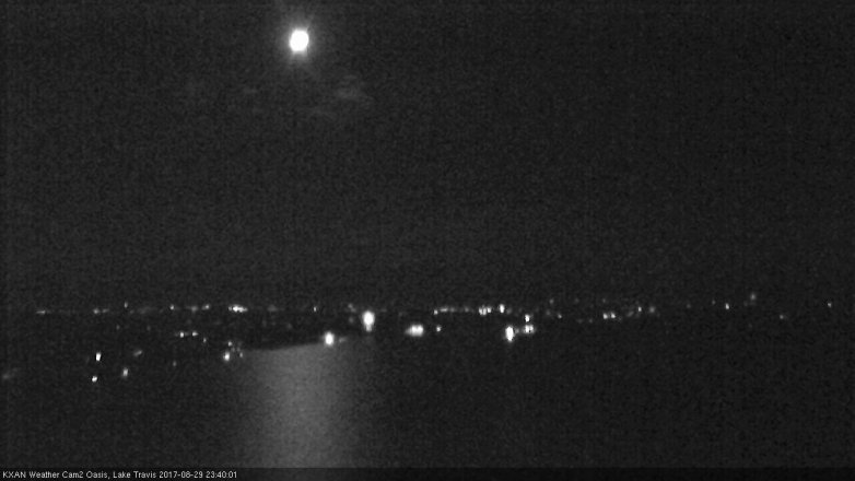 Lake Travis webcam, August 29, 2017 10:45 PM CT