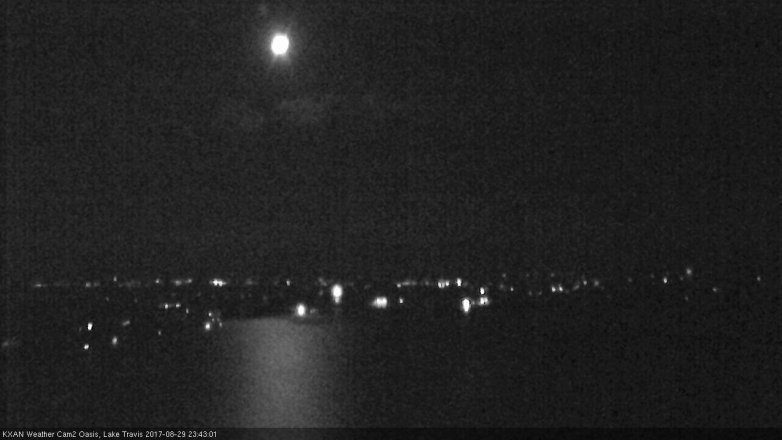 Lake Travis webcam, August 29, 2017 11:00 PM CT