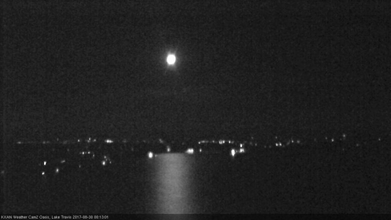 Lake Travis webcam, August 29, 2017 11:45 PM CT