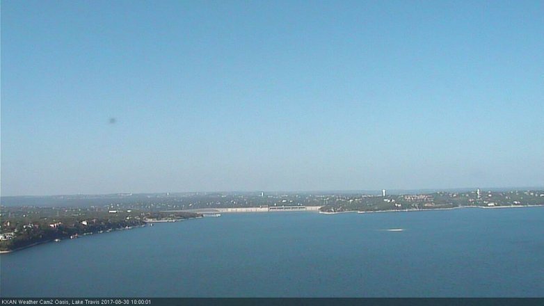 Lake Travis webcam, August 30, 2017 9:30 AM CT